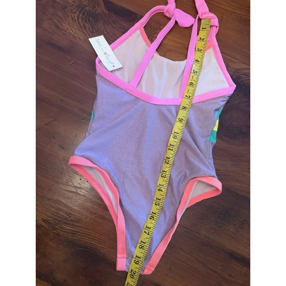 Beach Lingo Venice Beach Color-Block One-Piece Girl's Size 8 NWT